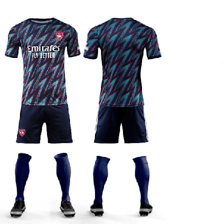 Anpassad retro fotbollströja set herr barn tröja fotboll S(L,Arsenal 2 borta)