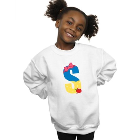 Disney Girls Alphabet S Is For Snow White Sweatshirt 12-13 År