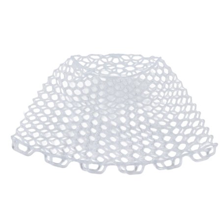 Håv för flugfiske, hopfällbar, klar gummibyte för fiskare, vit, 21 cm djup