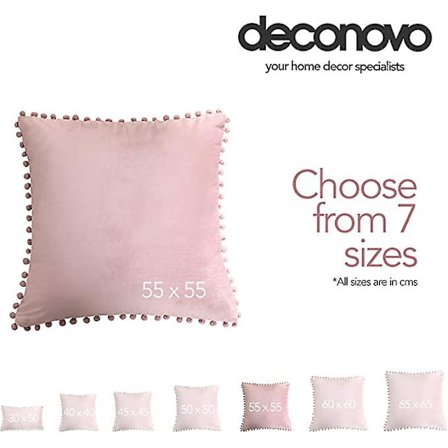 Kotihuonekalujen näyte sohvatyynynpäällinen pehmeä pallo sametti sohvatyyny suorakulmio ilman ydintä 45*45(Pink)