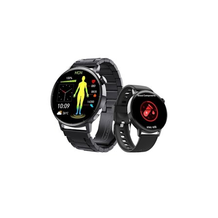 F67Pro Smartwatch Vandtæt Bluetooth Opkald Multifunktionel med Iphone Samsung Android Sort