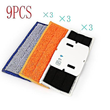 9 kpl/erä Robotinpuhdistusharjat Varaosat 3 kpl Kostea Moppiliina + 3 kpl Kostea Moppiliina + 3 kpl Kuiva Moppiliina Irobot Braava Jet 240:lle