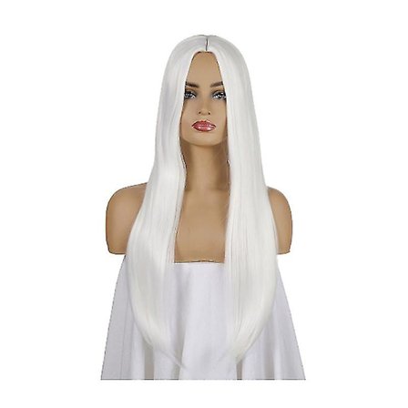 1 kpl Naisen Valkoinen Peruukki