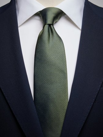 John Henric Men's Grüne Strukturierte Krawatte Size 7,5