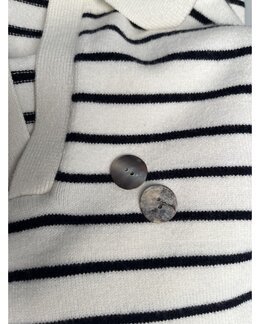 Knopf Perlemutt weiß/grau