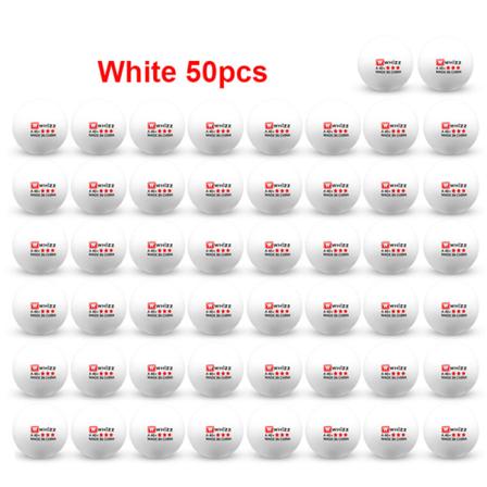 10/50 stk Bordtennisball 3 stjerner Konkurransetreningsballer P Hvit 50PCS White 50PCS