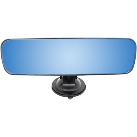 IC Anti-blænding dag/nat bakspejl, universel bil lastbil interiør bakspejl anti-blænding sugekop blå spejl (24,5 cm x 6,6 cm)