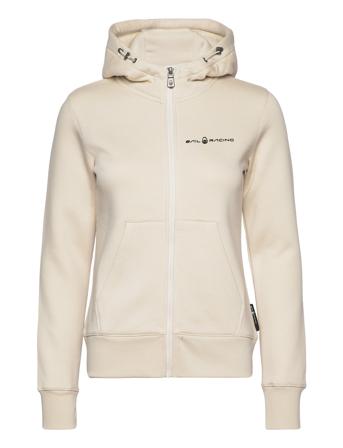 W Gale Logo Zip Hood Sail Racing Beige