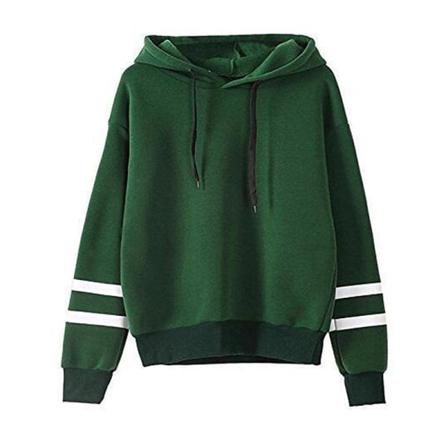 Tröja Med Lös Huva För Damer Green,xl