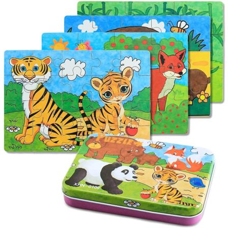 Palapelin lelu lapsille, 4 eri vaikeustasoa, 9 palaa, 12