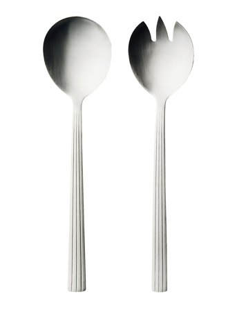 Raw Cutlery Matte Steel - 2 Pcs Saladset Giftbox Silver Aida