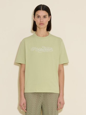 Holzweiler - Kjerag Embroidery Tee - Light Green - Womens - Small