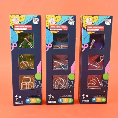 IQ-pussel Metall 3-i-1 - Robetoy