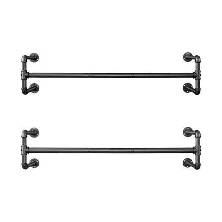 Klesstativ i industriell stil 2-pakning - Svart