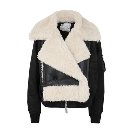 Sacai Bomber Jas , Zwart , Dames , Maat: L