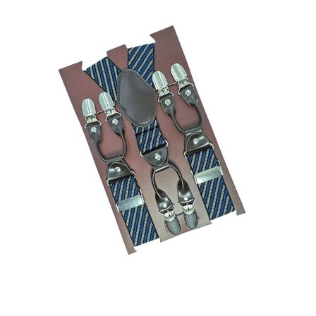 Hängslen för män med 6 clips och förtjockat elastiskt band