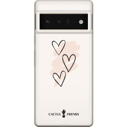 Kompatibel Mobilcover til Google Google Pixel 6 Pro Cactus and Friends - Soft Romance Sketch
