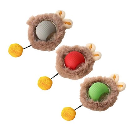 3 KPL Interaktiivisia kissaleluja Pallo Nopeasti pyöriviä metsästysleluja kissoille_Edullisia lahjoja