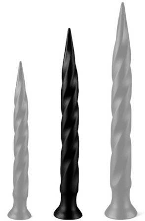 Long Tail Dildo Schwarz 40 cm