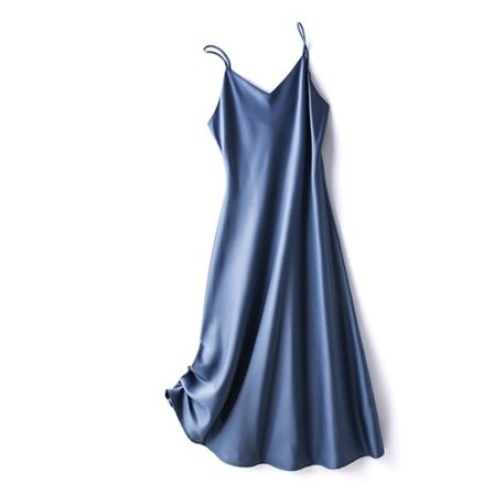 Dam V-halsrem Cocktail Long Slip Klänning, bröllopsgäst