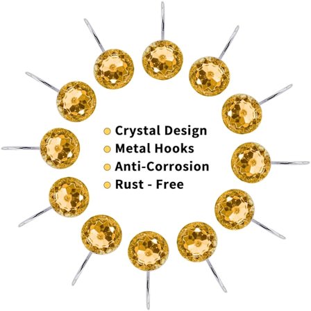 Slitstark duschdraperikrokar i metall, rostsäkra guldduschringar för duschstång och gardintillbehör i badrum, 12-delad set