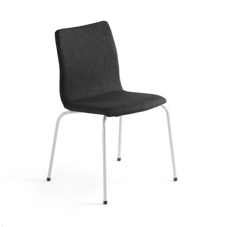 Conference chair OTTAWA, black fabric, grey