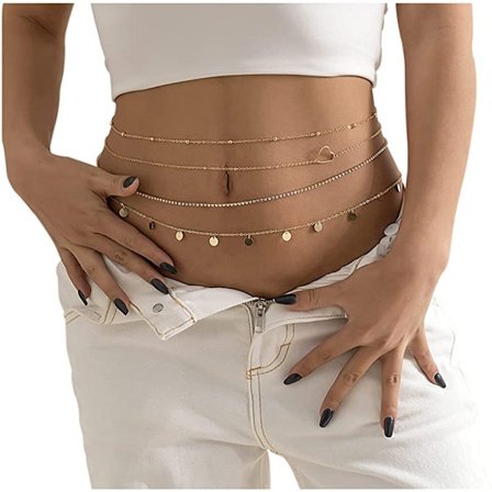 Sexy duskbelte for kvinner og jenter, 14K gullbelagt multi-L