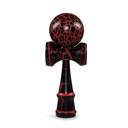 Barnleksaker Stor Skicklighetsboll Kendama Svärdboll Barn Kul?? Vuxna Träleksaker för äldre (Svart och röd)