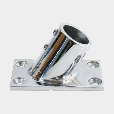 Bottenbeslag fyrkantigt Ø22mm - 60 grader RF stål