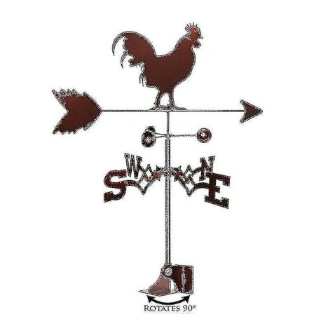 Metal Hane Vejrhane - Heavy-duty Vejrhaner Fremstillet I USA, Tyk Stålkonstruktion & Holdbar Pulverlakering, Håndlavet Vejrhane, Rust