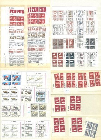 Grønland - Samling af marginal blokke i 3 indstiksbøger - Postfrisk