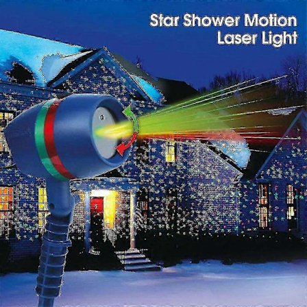 Havelamper Stjerne Juleprojektor Bevægelig Belysning Leds Farve Grøn Rød Til Festdekoration Stjerne Brusebad Bevægelse Laserlys-lingling}