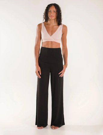 Boob Wide Leg Soft Pants - Black - XL
