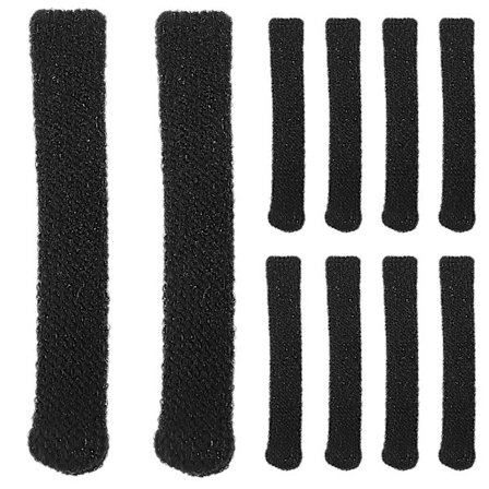 10-pak skridsikre ørepuder til briller, brillespidser, øresokker til briller, brillebenbetræk (5,50X0,70X0,50CM, sort)