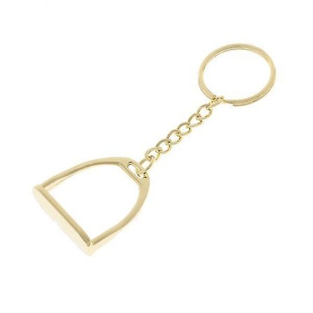 4xSinklegering Stirrup Nøkkelring Heste Nøkkelring Veske Dekor Gylden