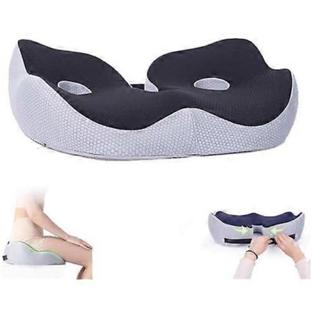 Bekvem Sittepute i Memory Foam - Ortopedisk Støtte for Smertelindring & Bedre Holdning, Perfekt for Hjemmet, Kontoret og Bilen