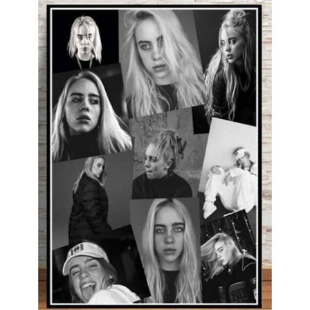 Puslespil 300/500/1000 stykker træmontering Billie Billie Eilish Plakat Voksne Spil Uddannelse