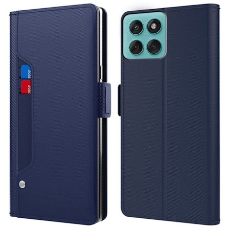 Motorola Edge 60 / 60 Fusion Fodral Med Kortfack Läder Blå