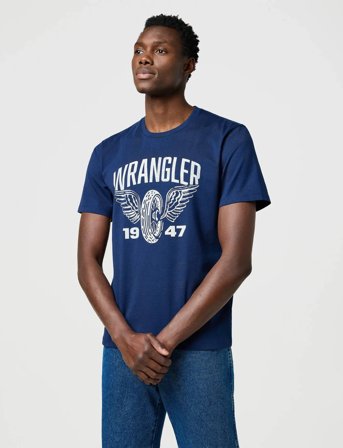 Wrangler Americana Tee - Navy - L