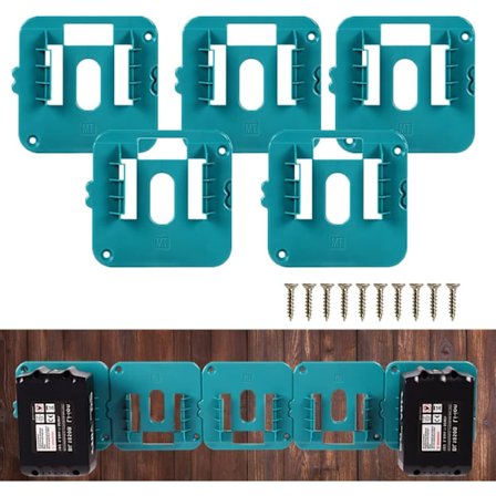 5x Batteriholder for MAKITA Veggmontering Batteriholder 14.4-18V