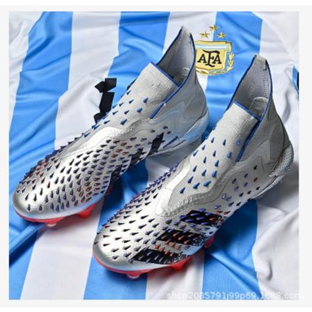 Fotballsko Herr Assassin 15 Low-top Tf Broken Nails Treningssko for barn Ag Lange negler Fotballsko kunstgresslær Sølv Silver 42