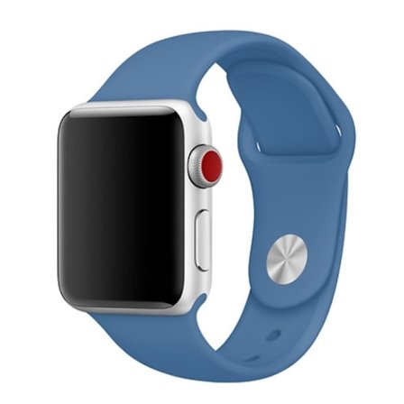 Apple Watch Series 4 44mm silikoninen kellonauha - Cowboy Sininen