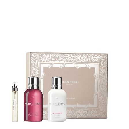 Molton Brown Gift Set Pink Pepper Travel - EdP + Shower Gel Body Lotion Presentaskar & Unisex 100ml+100ml+7,5ml