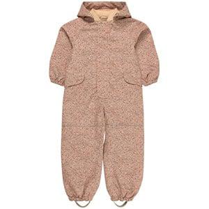 Wheat Barely Beige Flowers Masi Tech Shell Coverall 104 cm - Coveralls - 104 CM - Beige