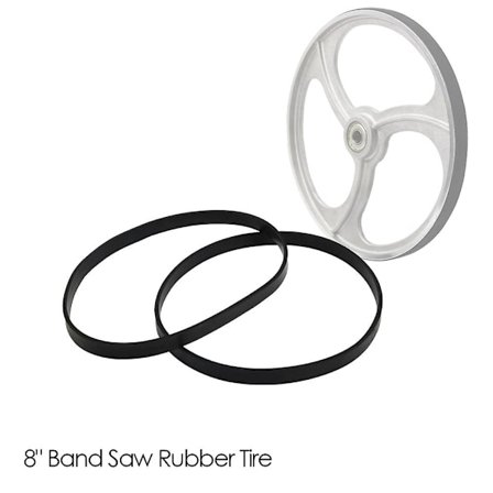 2 kpl 8 Vannesahan Kumirenkaat Puuntyöstö Varaosat 1400mm 1425mm Draper Einhell Scheppach Hbs20 Vannesahan Rullapyörälle