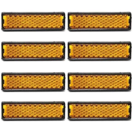 8 stk. Sykkelpedal Reflektorsett Sykkelpedal Reflektor Sikkerhetsreflektor Pedalsett for Nattsykling Refleks Sykkeltilbehør, 5,1 * 1,4 cm