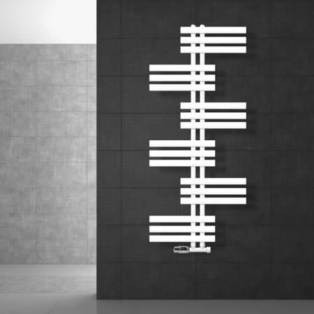 Badrumsradiator Leon 600x1400 Mm Vit Med Vägganslutningssats