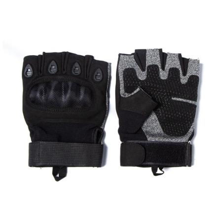 Knogskydd Motorcykel Motorcykel Powersports Racing Taktiska handskar Utomhussport Skyddsutrustning Självförsvar Slåss Black Half Finger XL