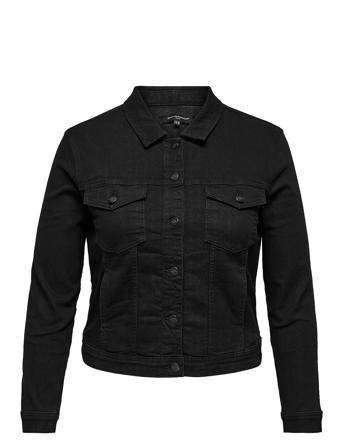 Carwespa Ls Jacket Black Dnm Noos Farkkutakki Denimtakki Black ONLY Carmakoma