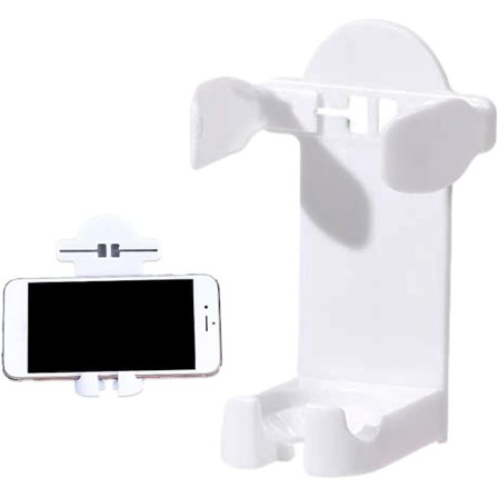 Brusebadshøvlholder - Vægmontering til elektrisk barbermaskine og shaver, selvklæbende badeværelsesorganisator uden boring, pladsbesparende opbevaring